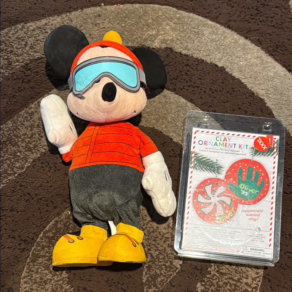 Disney Mickey Mouse Plush in Red and Yellow Outfit